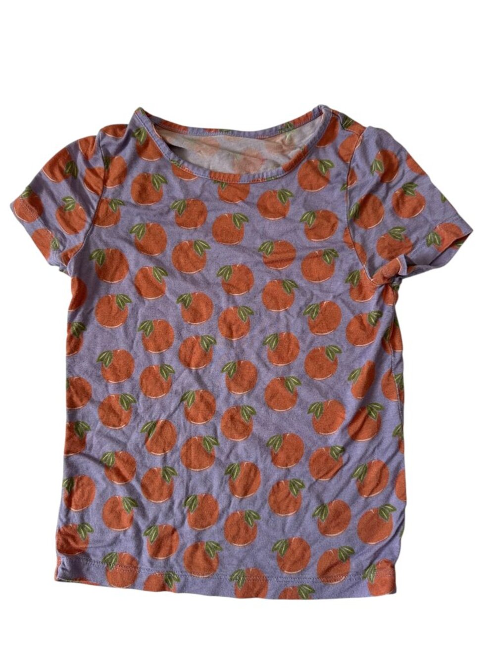Pink Chicken (Well Loved) Girls Peach Print Long Sleeve Pajama Set Size 5